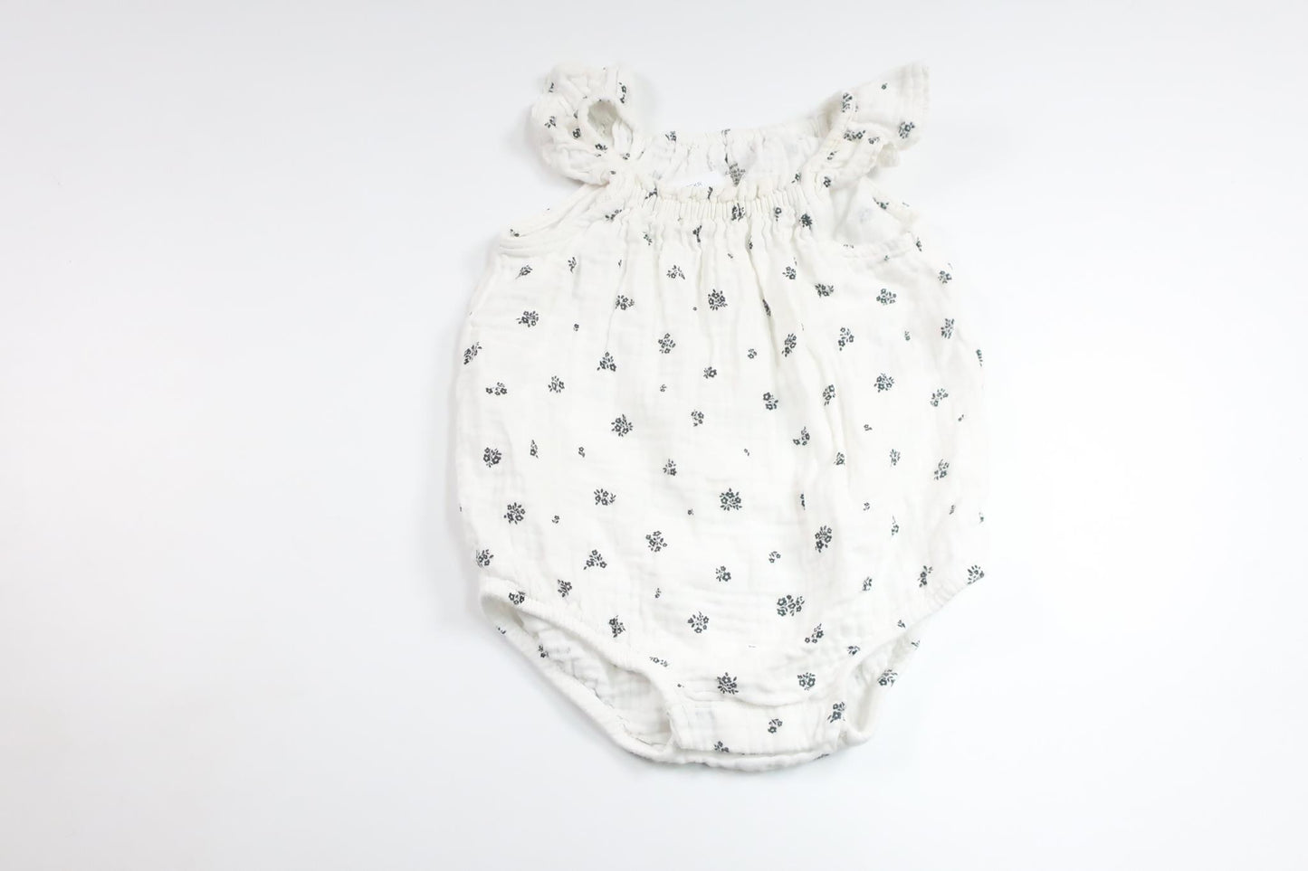 Blommig body från H&M - Storlek 68 - Vit