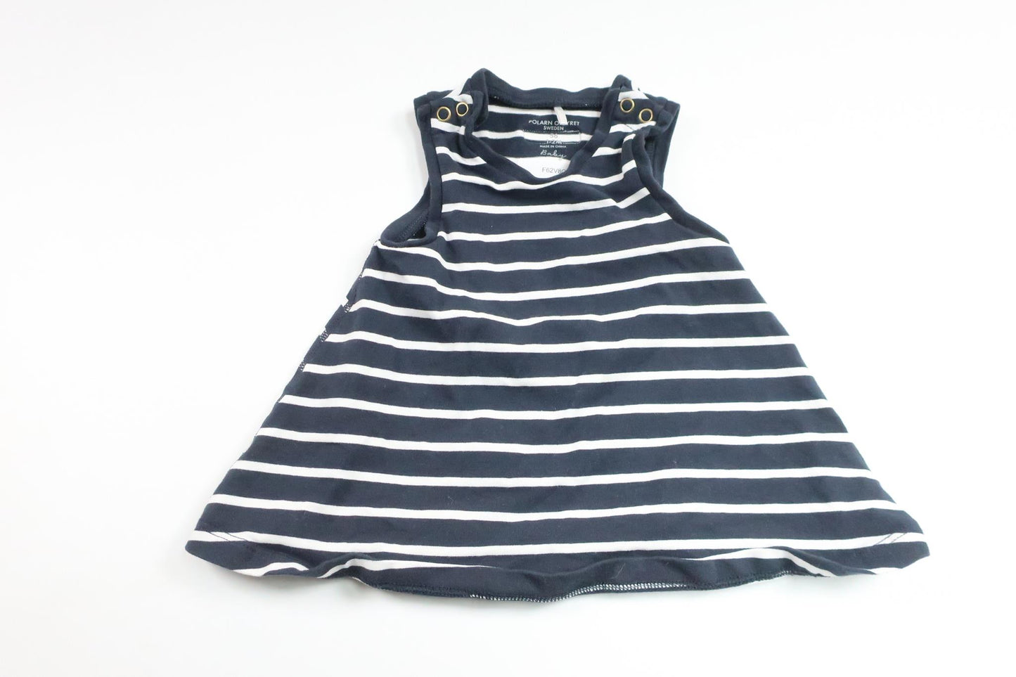 Randig klänning från Polarn o. Pyret - Storlek 56 - Marinblå