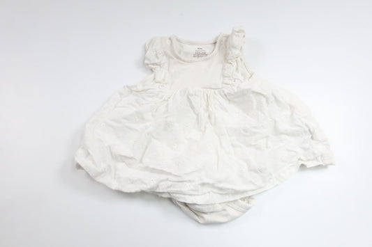 Klänning med inbyggd body från H&M - Storlek 56 - Vit