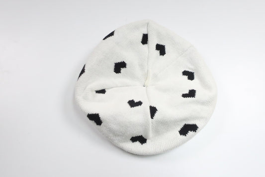 Mössa med hjärtan från H&M - Storlek 74/80 - Benvit