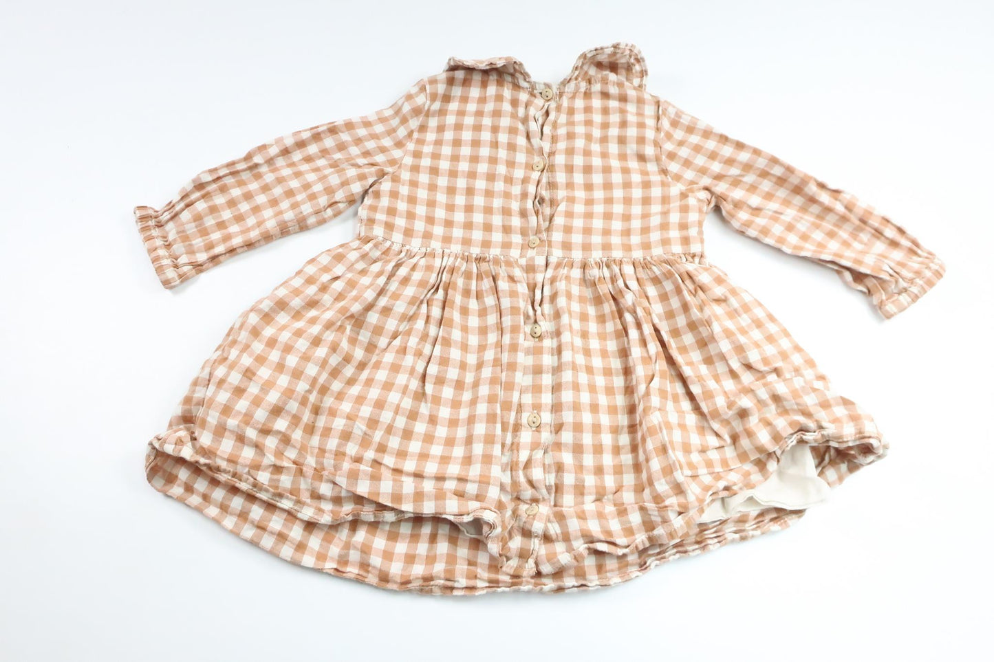 Rutig klänning från Lindex - Storlek 80 - Orange