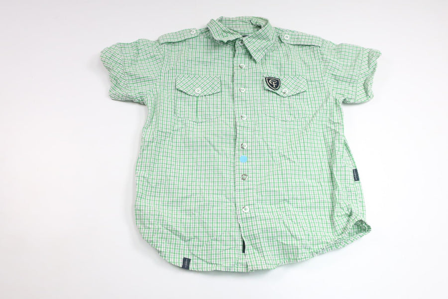 Rutig skjorta från Cottonfield - Storlek 110 - Grön