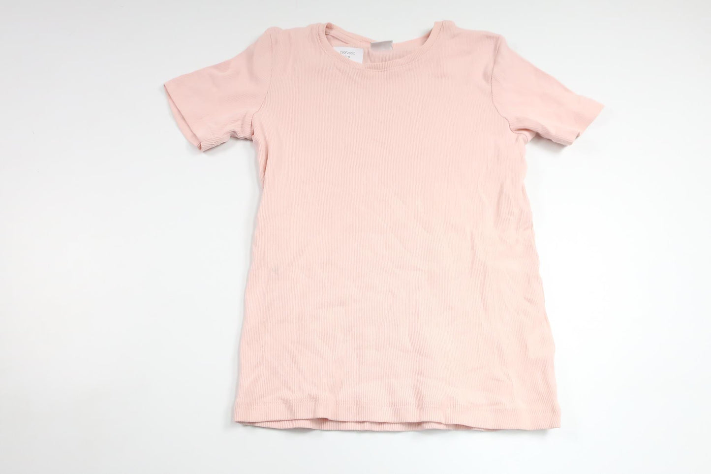 Ribbad t-shirt från Lindex - Storlek 128 - Rosa