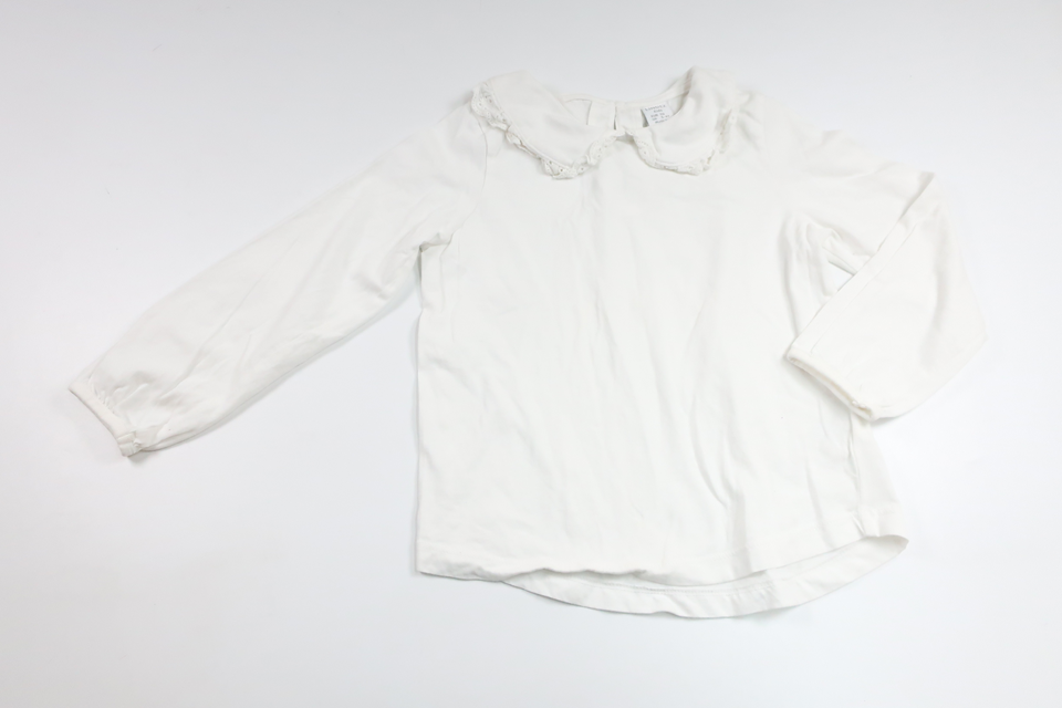 Tröja med krage från Lindex - Storlek 116 - Vit