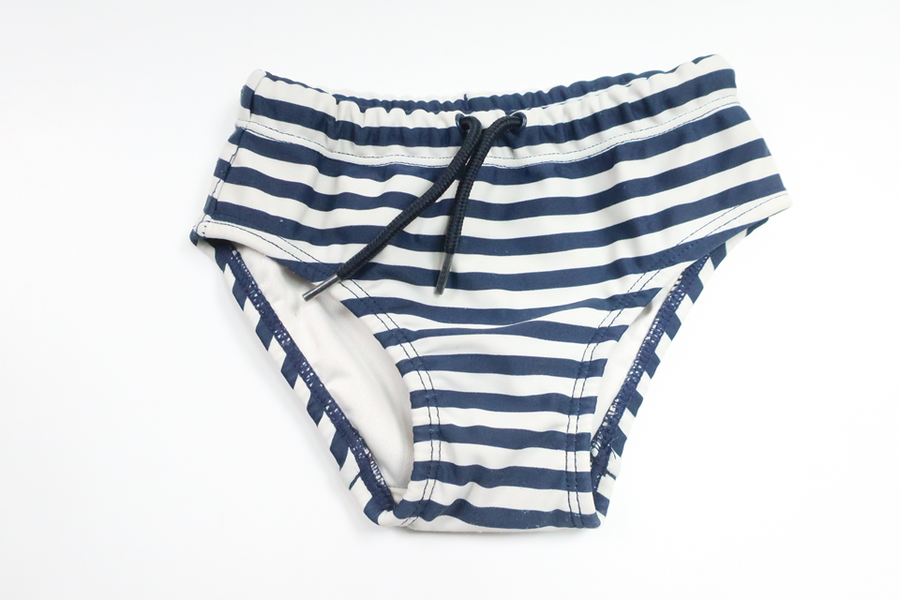 Randig badblöja från Åhléns - Storlek 62/68 - Marinblå