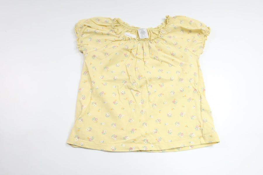 Blommig tröja från Lindex - Storlek 98 - Gul