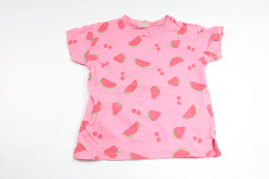 T-shirt med jordgubbar från Zara - Storlek 98 - Rosa