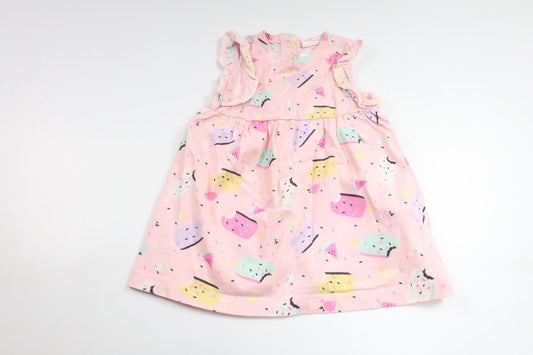 Klänning med glassar från Kappahl - Storlek 68 - Rosa