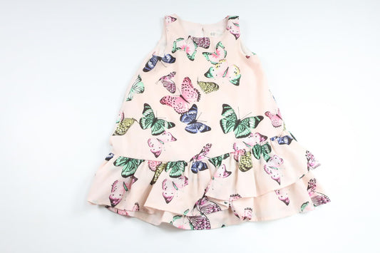 Klänning med fjärilar från H&M - Storlek 92 - Rosa