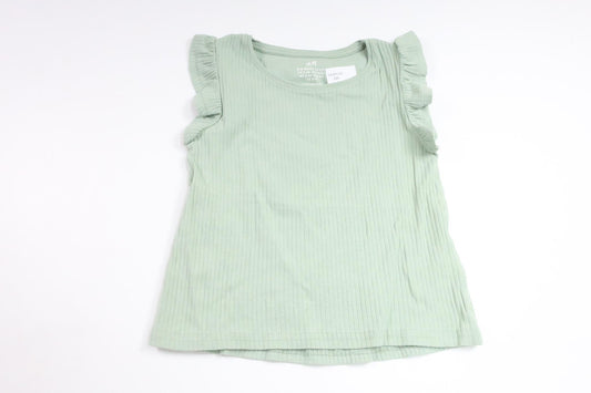 Ribbat linne från H&M - Storlek 98/104 - Grön