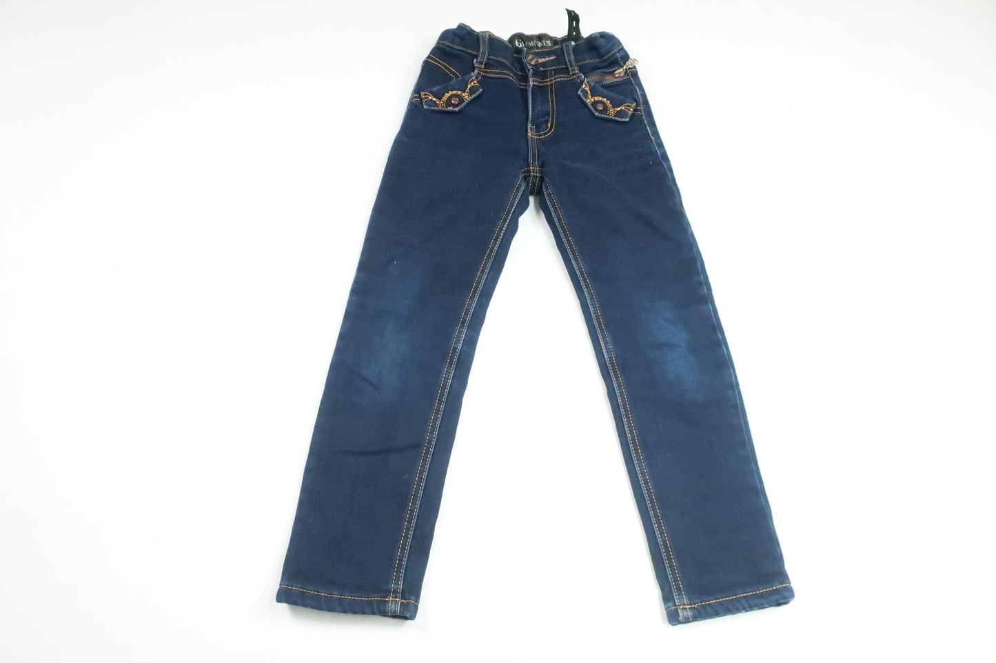 Fleecefodrade jeansbyxor från Glamorous - Storlek 122/128 - Denim
