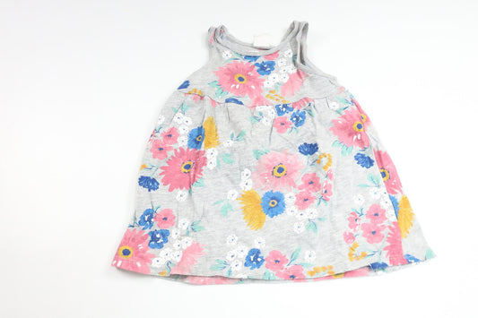 Blommig klänning från H&M - Storlek 74 - Grå