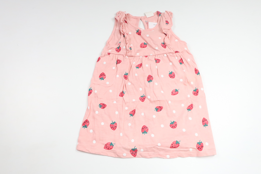 Klänning med jordgubbar från H&M - Storlek 80 - Rosa