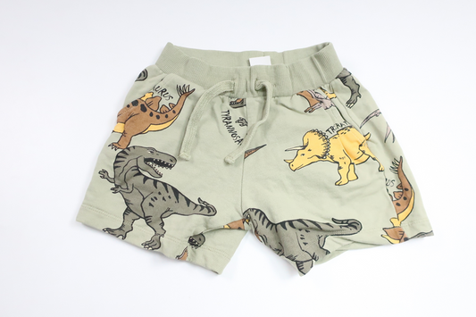Shorts with dinosaurs from Lindex - Size 92 - Green