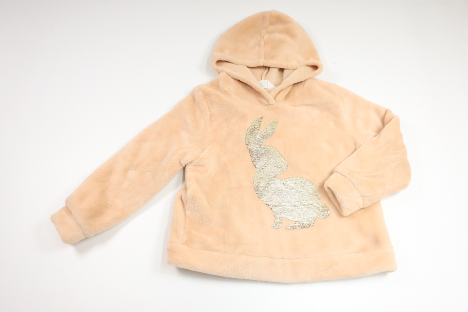 Fleece hoodie from H&amp;M - Size 122/128 - Beige