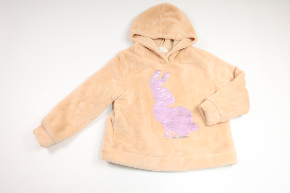 Fleece hoodie from H&amp;M - Size 122/128 - Beige