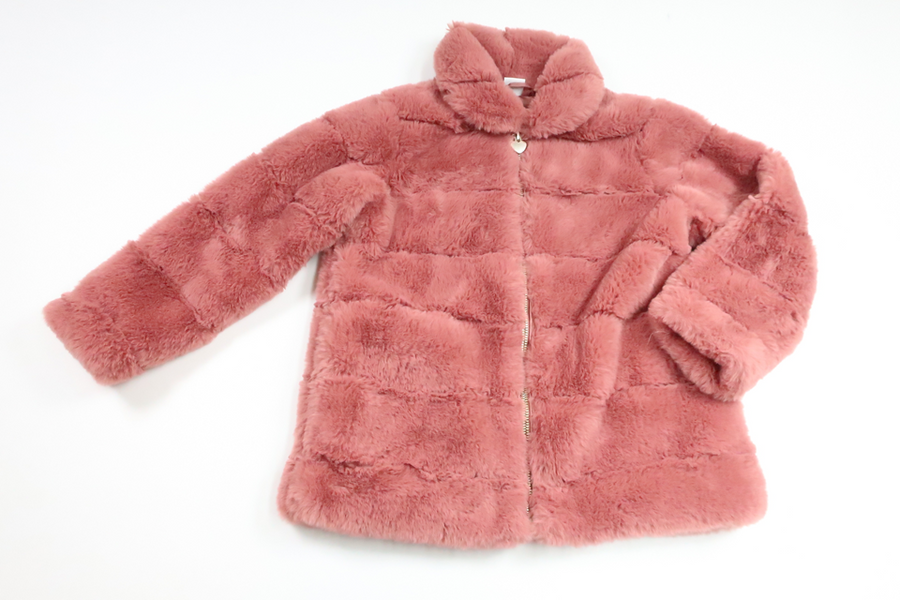 Jacka i fuskpäls från Lindex - Storlek 122 - Rosa
