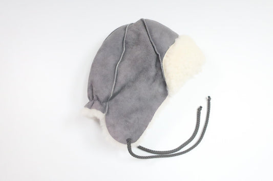 Mössa i äkta läder från Okänt - Storlek 48 - Grå
