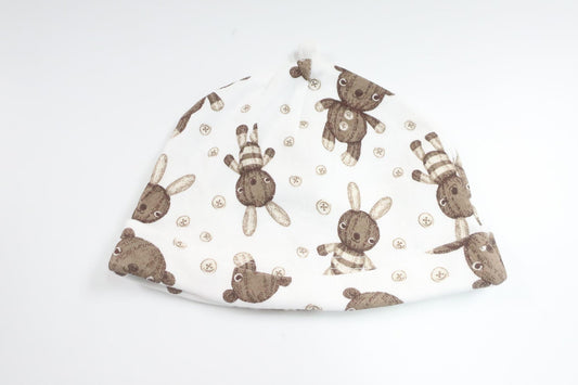 Mössa med nallar från H&M - Storlek 56 - Vit