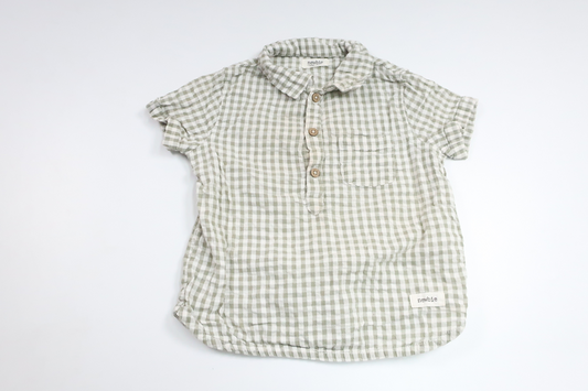 Rutig tröja från Newbie Limited Edition - Storlek 92 - Grön