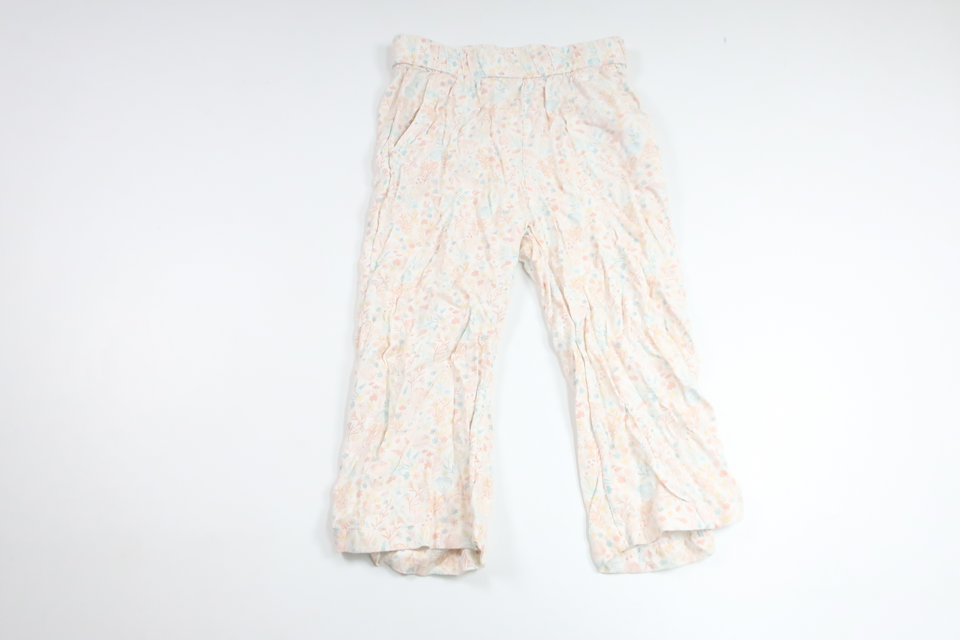 Blommiga byxor från Newbie - Storlek 110 - Vit