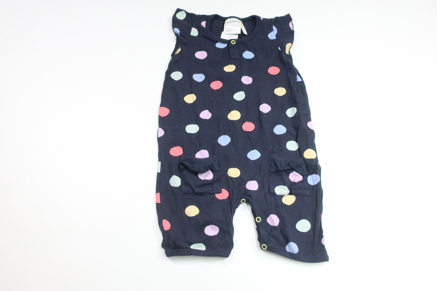 Prickig jumpsuit från Geggamoja - Storlek 98/104 - Marinblå