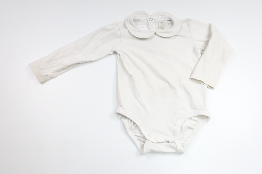 Body med krage från H&M - Storlek 80 - Benvit