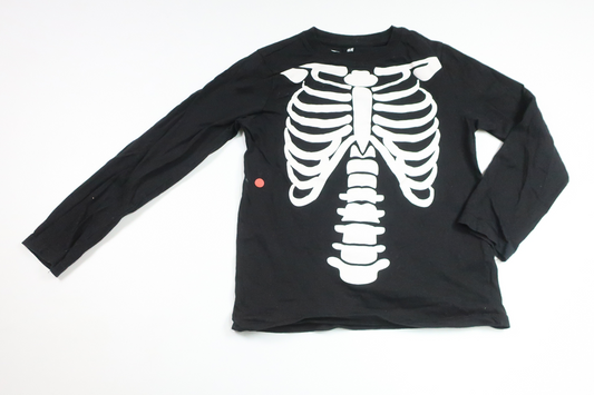 Tröja med skelett från H&M - Storlek 122/128 - Svart