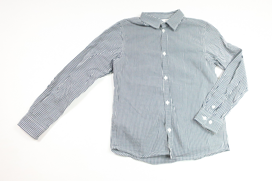 Rutig skjorta från Cubus - Storlek 122 - Marinblå