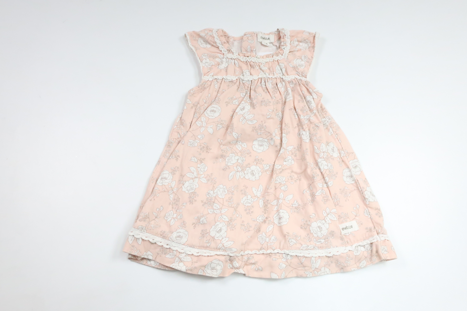 Blommig klänning från Newbie - Storlek 74 - Rosa