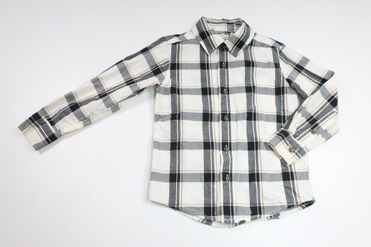 Rutig skjorta från Carter's - Storlek 98/104 - Benvit