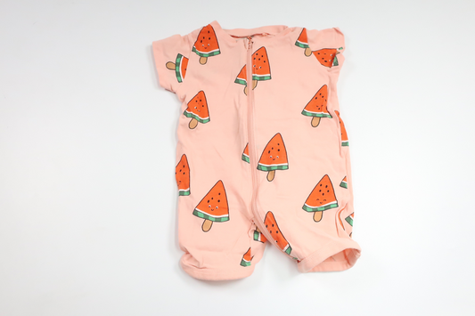 Pyjamas med vattenmelon från Lindex - Storlek 68 - Rosa