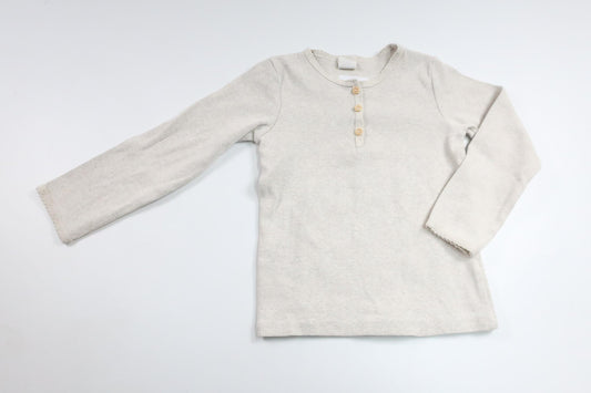 Ribbad tröja från H&M - Storlek 98 - Beige