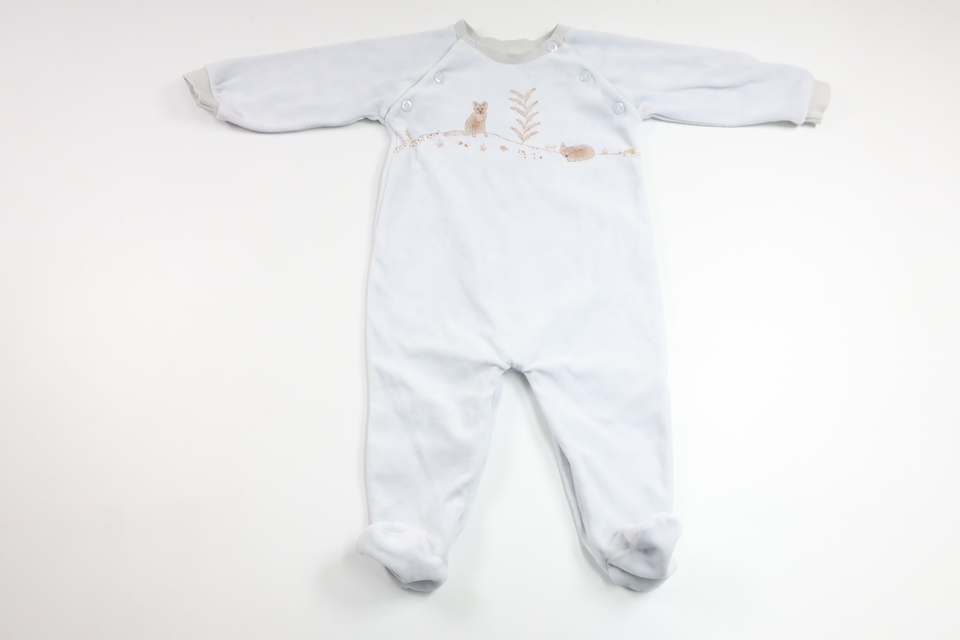 Jumpsuit i fleece från FIX by Lindex - Storlek 74 - Blå