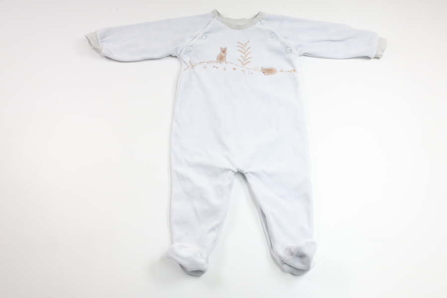 Jumpsuit i fleece från FIX by Lindex - Storlek 74 - Blå