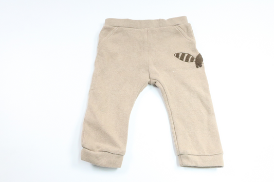 Stickade byxor från Name It - Storlek 74 - Beige