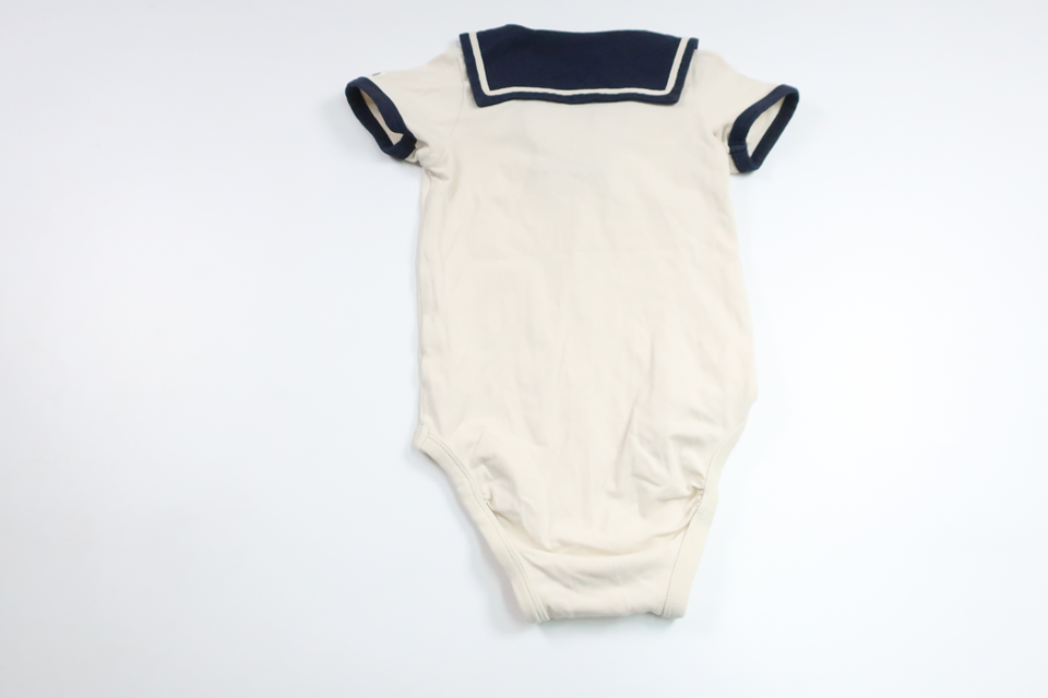 Sjömansbody från Lindex - Storlek 80 - Benvit