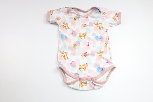 Body med Nalle Puh från Hemsytt - Storlek 92/98 - Rosa