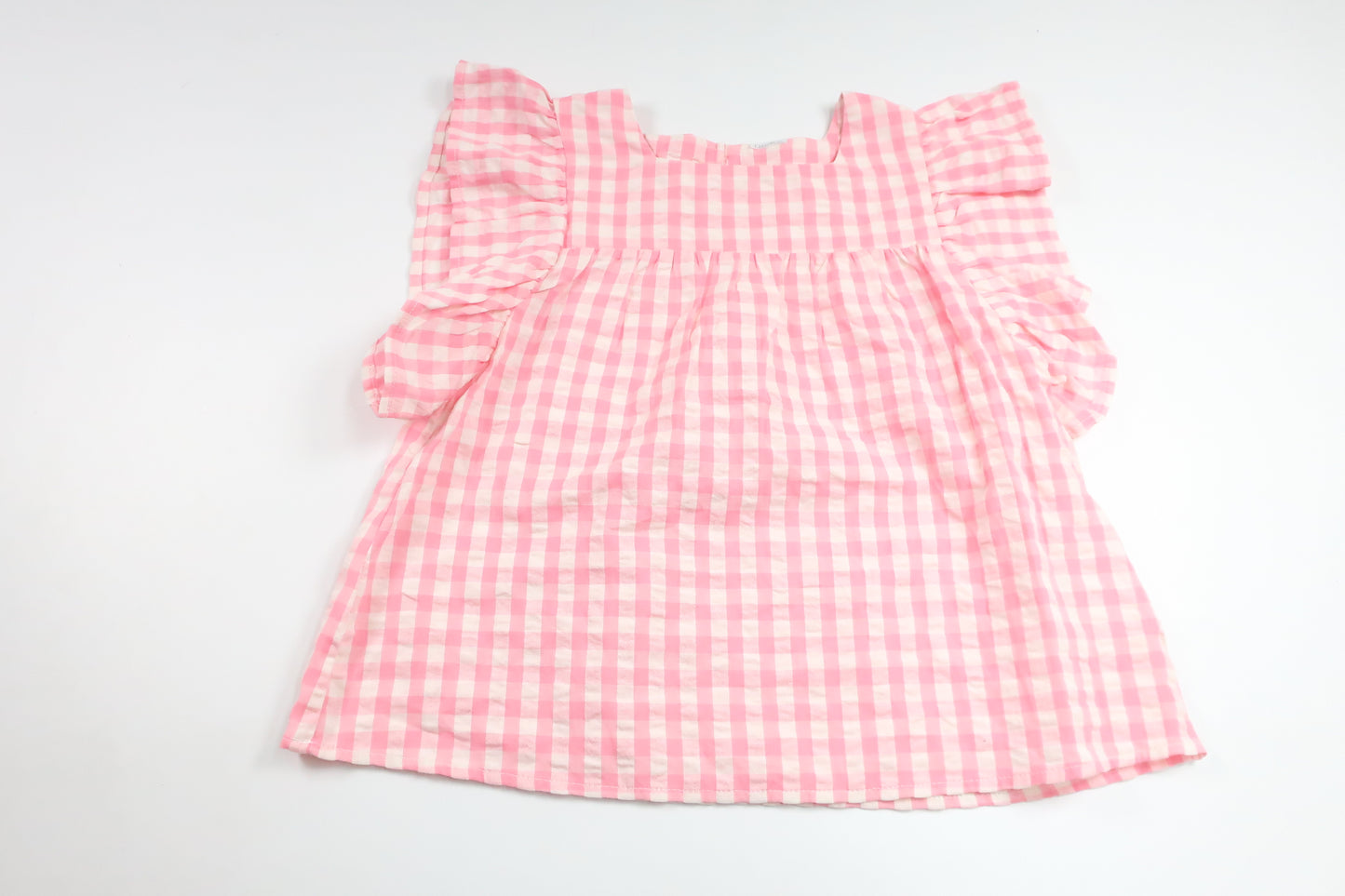 Rutig tunika från Lindex - Storlek 122 - Rosa