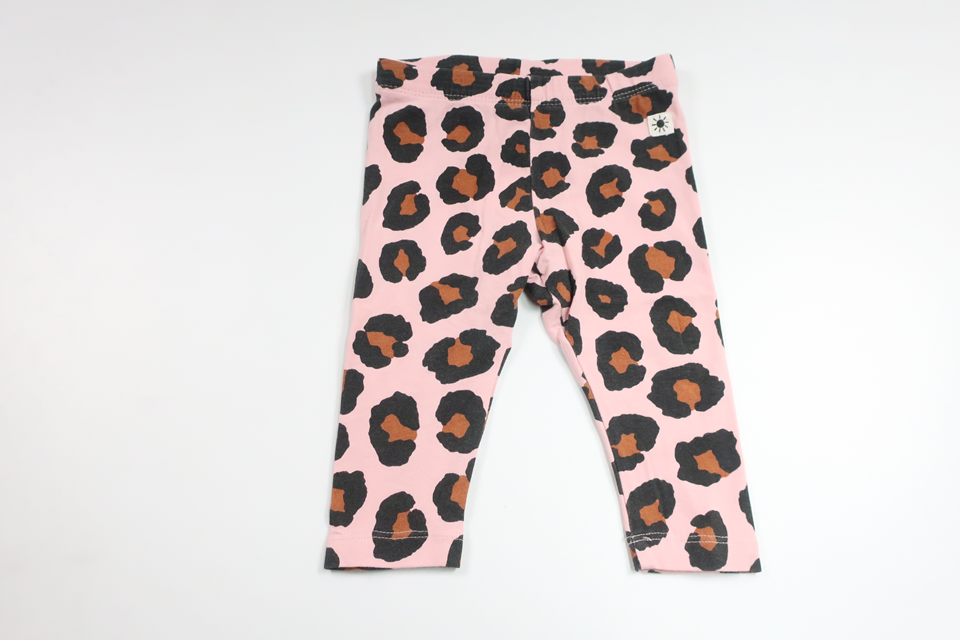 Leopardmönstrade leggings från Lindex - Storlek 62 - Rosa
