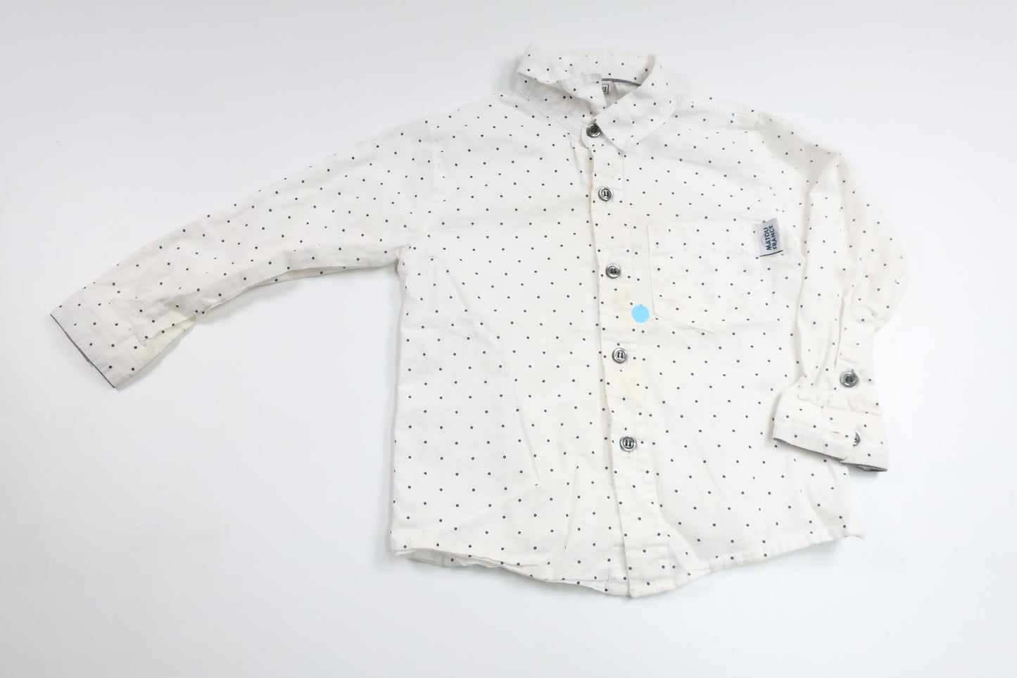 Prickig skjorta från Matou France - Storlek 80/86 - Vit