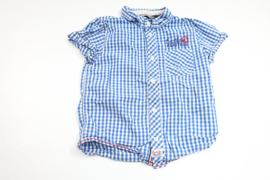 Rutig skjorta från Lindex - Storlek 110/116 - Blå