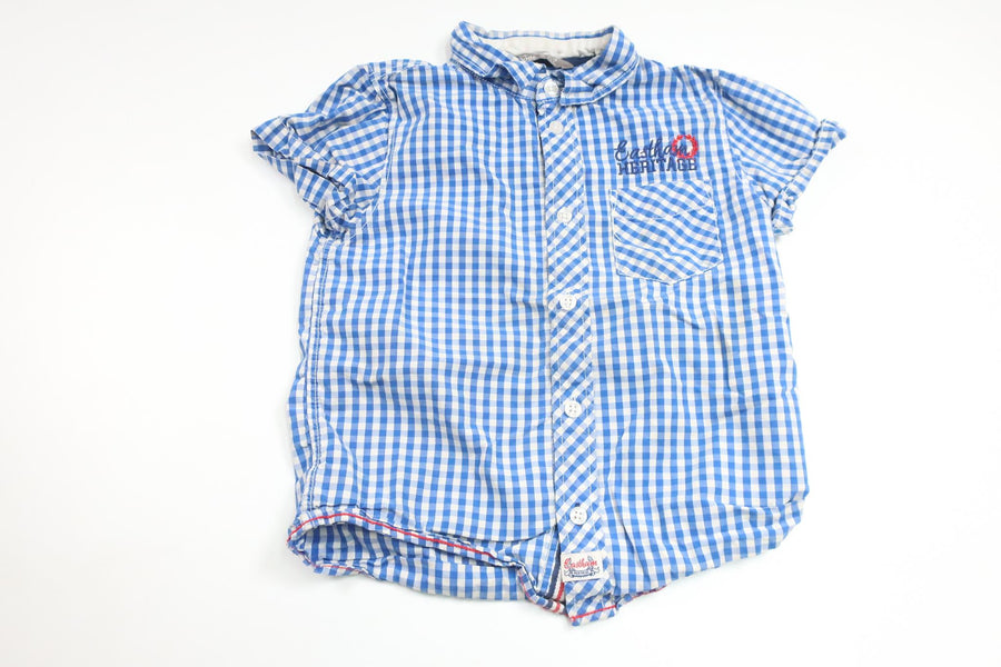 Rutig skjorta från Lindex - Storlek 110/116 - Blå