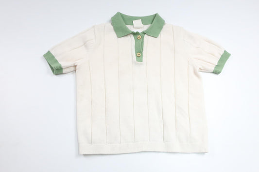 Stickad t-shirt från H&M - Storlek 80 - Benvit