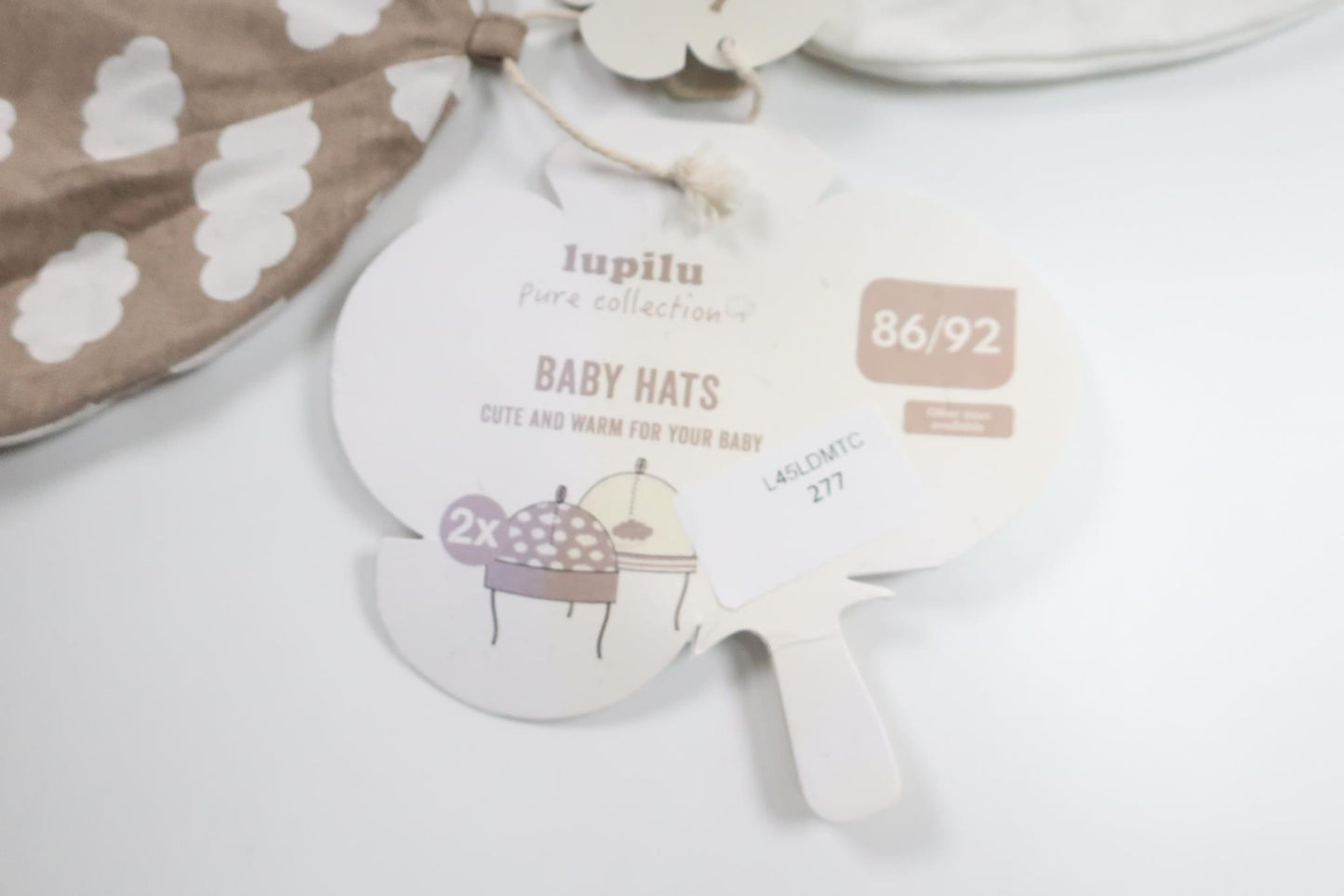 Tvåpack mössor från Lupilu - Storlek 86/92 - Beige