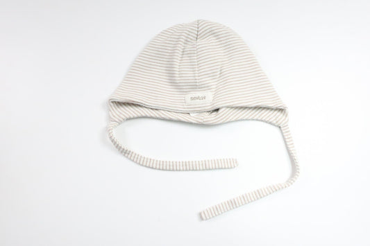 Randig mössa från Newbie - Storlek 44/46 - Beige