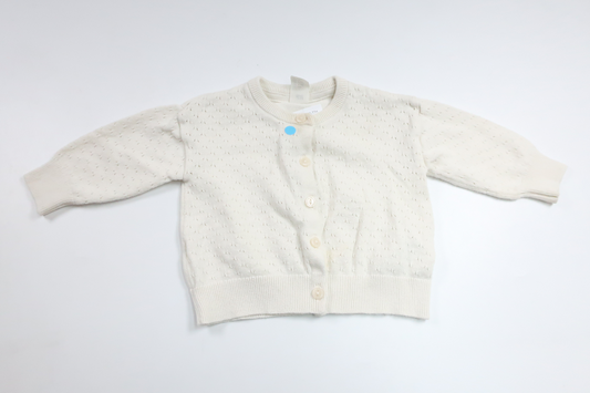 Stickad kofta från H&M - Storlek 68 - Vit