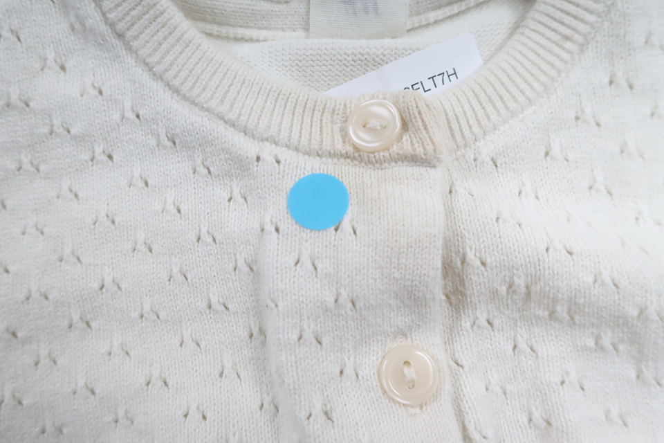 Stickad kofta från H&M - Storlek 68 - Vit