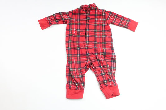 Rutig pyjamas från Lindex - Storlek 68 - Röd