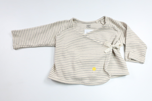 Randig omlottröja från Lindex - Storlek 68 - Beige